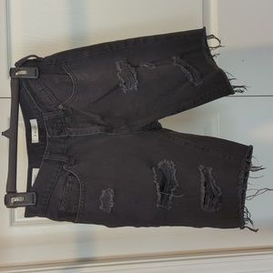 Pacsun black skinny cut off capris